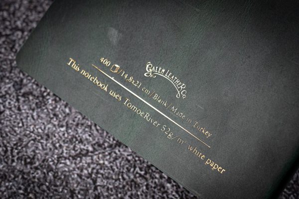 Galen Leather Co. Leather Notebook - Tomoe River Paper - A5 Crazy Horse Green Hot on Sale - Image 4