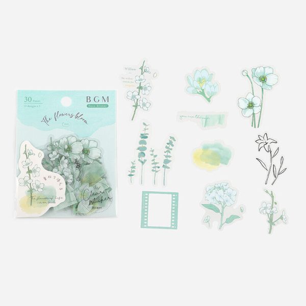 BGM - Deco Sticker - The Flowers Bloom Cyan Hot on Sale - Image 2