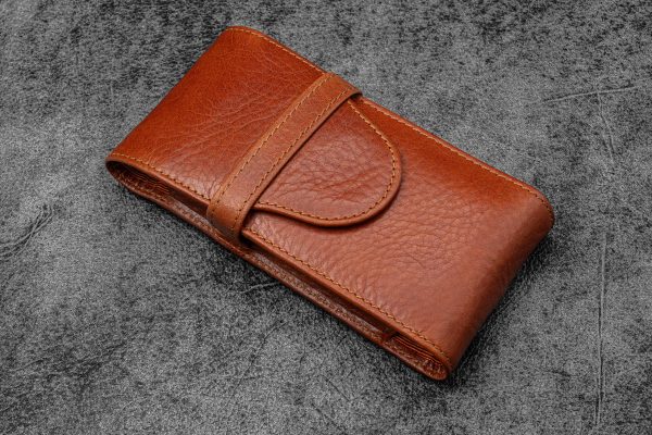 Galen Leather Co. Legacy Collection Leather TwinFlip Pen Case for 3 Pens Sale